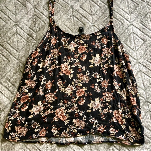 Floral printed spaghetti strap tank top - Picture 3 of 3